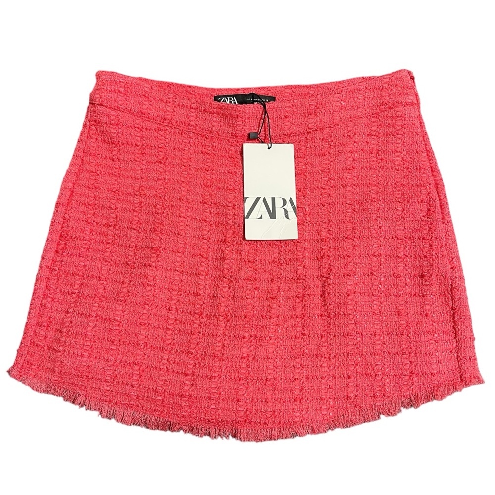 NWT Zara Pink Tweed Skort